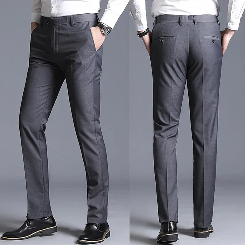pantalon tailleur homme, pantalon homme élégant, pantalon de costume formel, pantalon homme stretch, pantalon homme confortable