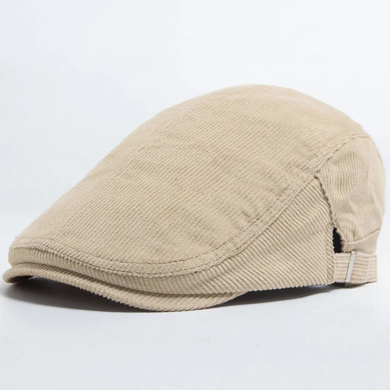 béret homme côtelé, béret en coton et polyester, béret élégant homme, accessoire masculin contemporain, béret ajustable