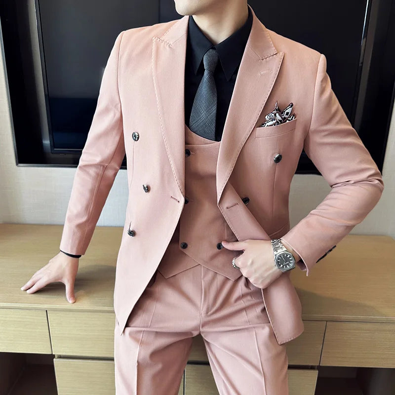 Costume Homme Croisé Slim, Costume Homme Croisé Moderne, Costume Homme Slim Fit, Costume Maximus, costume 3 Pièces, costume slim fit, Costume Homme, Costume Homme Complet, Costume Homme Croisé Fashion Slim Maximus