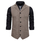 gilet homme à revers, gilet en polyester, gilet homme élégant, gilet décontracté, gilet polyvalent