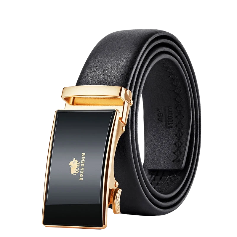 ceinture homme BISON DENIM, ceinture boucle imposante, ceinture casual élégante, accessoire homme durable, ceinture en cuir PU