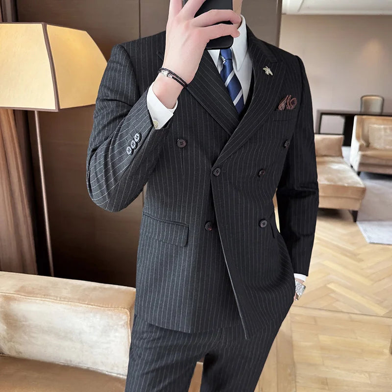Ensemble 3 Pièces Homme, Costume Slim, Costume Maximus, Costume Homme, Costume 3 Pièces Rayé, Costume 3 Pièces Moderne, Costume 3 Pièces Croisé Rayé, Costume 3 Pièces Croisé, Costume 3 Pièces Coupe Slim, costume 3 Pièces, Costume