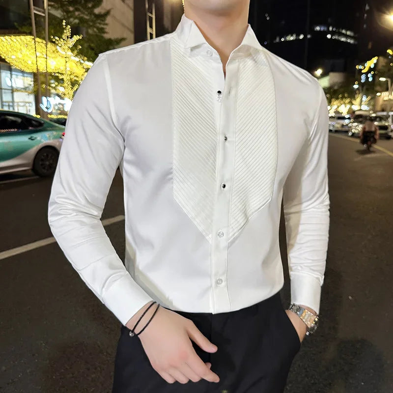 Chemise Smoking, Chemise Homme, Chemise Habillée, Chemise de Smoking Slim Homme Maximus, Chemise de Smoking Slim Homme, Chemise de Smoking Homme, Chemise de Smoking, Chemise