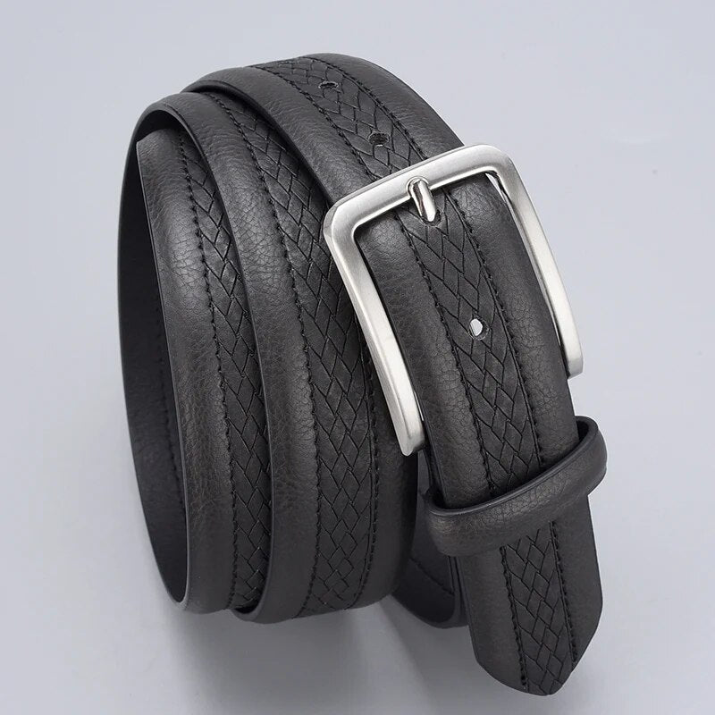 ceinture homme, ceinture en cuir tressé, accessoire homme casual, ceinture élégante, ceinture boucle métal