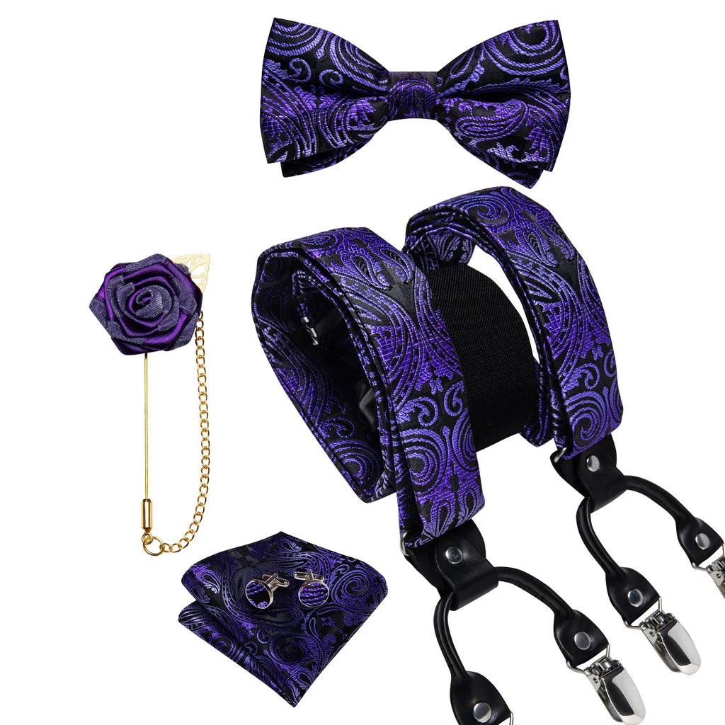 bretelles homme imprimées, ensemble luxe homme, accessoire homme élégant, bretelles soie, coffret cadeau homme