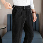 pantalon tailleur côtelé, pantalon homme élégant, pantalon homme texturé, pantalon de costume confortable, pantalon côtelé homme