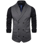 gilet homme rayé, gilet homme croisé, gilet homme slim, gilet homme élégant, veste sans manches rayée
