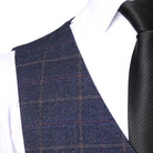 costume homme marine, costume à carreaux, costume slim fit, costume élégant homme, costume trois pièces