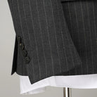 Costume Croisé Homme Rayures Craie Gris Anthracite, Costume Homme Slim, Costume Homme, Costume