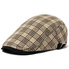 béret homme carreaux, béret en coton, accessoire homme vintage, béret design rétro, béret ajustable homme