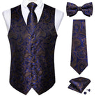 ensemble gilet homme, gilet homme imprimé, gilet costume floral, gilet homme soie, tenue formelle homme