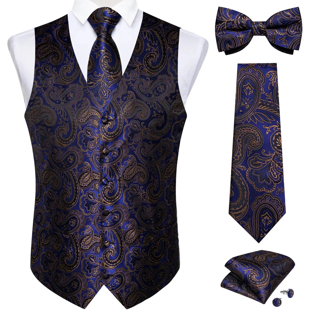 ensemble gilet homme, gilet homme imprimé, gilet costume floral, gilet homme soie, tenue formelle homme