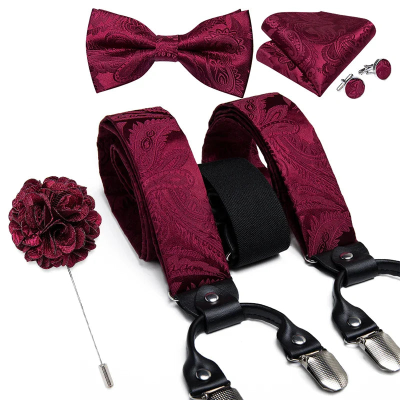 bretelles homme imprimées, ensemble luxe homme, accessoire homme élégant, bretelles soie, coffret cadeau homme