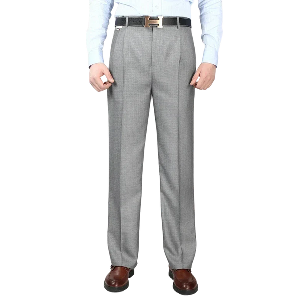 Pantalon Habillé Grand Chelem Homme Taille 38x30 Gris - Jambe Droite, Décontracté