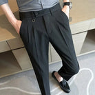 pantalon tailleur rayé, pantalon homme élégant, pantalon de costume rayé, pantalon homme professionnel, pantalon homme léger