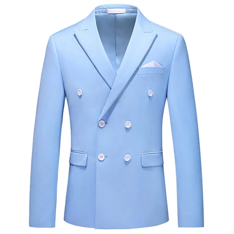 veste homme croisée, veste homme monochrome, veste homme formelle, veste homme polyviscose, blazer homme élégant







