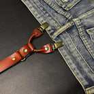 bretelles homme cuir, bretelles vintage, accessoire homme élégant, bretelles cuir véritable, bretelles classiques
