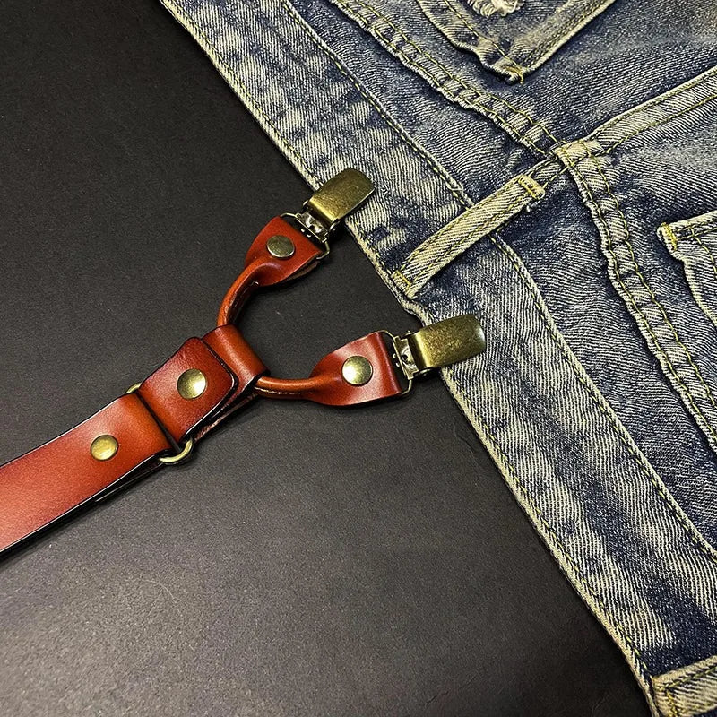bretelles homme cuir, bretelles vintage, accessoire homme élégant, bretelles cuir véritable, bretelles classiques