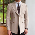 Veste croisée anglaise homme, Veste élégante homme slim fit, Vêtement formel homme Maximus, Blazer homme style britannique, Mode masculine sophistiquée










