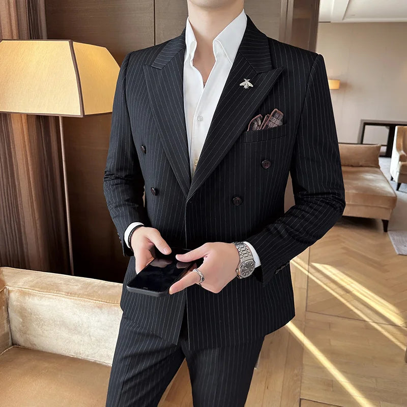 Ensemble 3 Pièces Homme, Costume Slim, Costume Maximus, Costume Homme, Costume 3 Pièces Rayé, Costume 3 Pièces Moderne, Costume 3 Pièces Croisé Rayé, Costume 3 Pièces Croisé, Costume 3 Pièces Coupe Slim, costume 3 Pièces, Costume