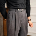 pantalon tailleur style anglais, pantalon homme élégant, pantalon slim homme, pantalon homme taille haute, pantalon de costume classique