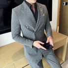Costume homme quadrillé, Costume homme, Costume quadrillé, Costume croisé, Costume homme croisé, Ensemble homme à carreaux