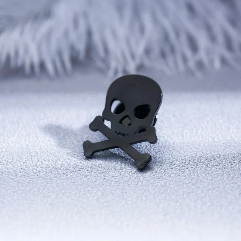 broche homme crâne, broche tête de mort, accessoire costume original, broche élégante, bijou homme unique