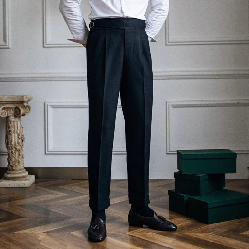 pantalon tailleur homme, pantalon homme élégant, pantalon slim habillé, pantalon homme polyester, pantalon de bureau homme