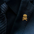 broche homme crâne, broche tête de mort, accessoire costume original, broche élégante, bijou homme unique