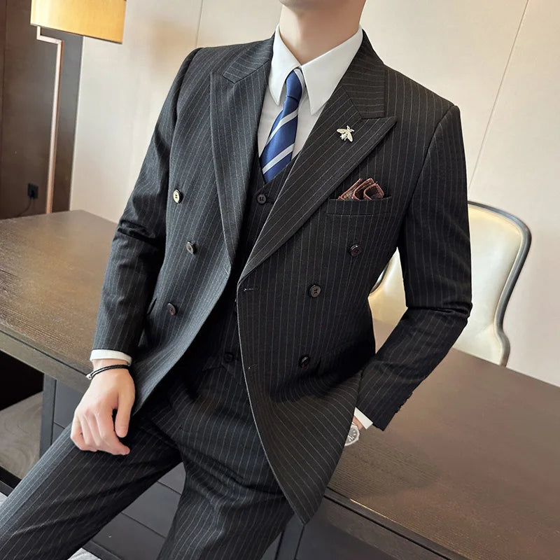 Ensemble 3 Pièces Homme, Costume Slim, Costume Maximus, Costume Homme, Costume 3 Pièces Rayé, Costume 3 Pièces Moderne, Costume 3 Pièces Croisé Rayé, Costume 3 Pièces Croisé, Costume 3 Pièces Coupe Slim, costume 3 Pièces, Costume
