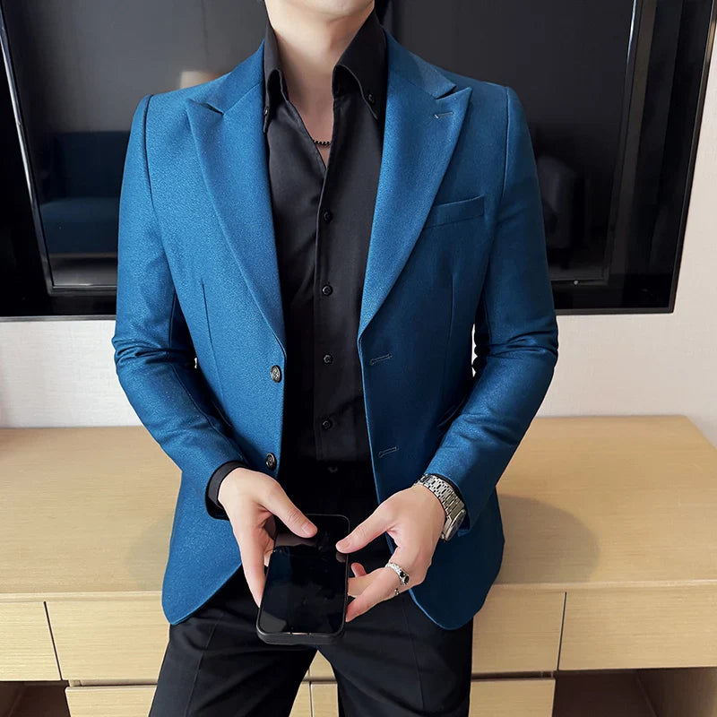 Blazer ajusté pour homme, Blazer homme coupe slim, Blazer homme Maximus, blazer homme, blazer à revers pointu
