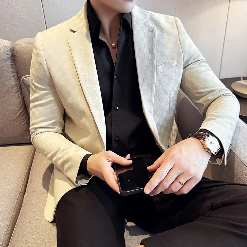Veste homme à carreaux, Blazer chic décontracté homme, Veste élégante Maximus homme, Blazer formel homme, Mode masculine moderne









