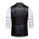 gilet homme revers, gilet homme vintage, gilet homme élégant, veste sans manches homme, gilet homme polyester







