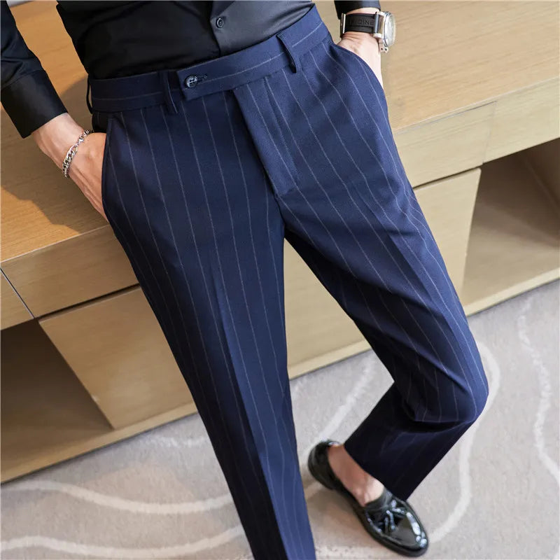 Calça Social Masculina, Calça Alfaiataria Masculina, Calça Alfaiataria Risca de Giz