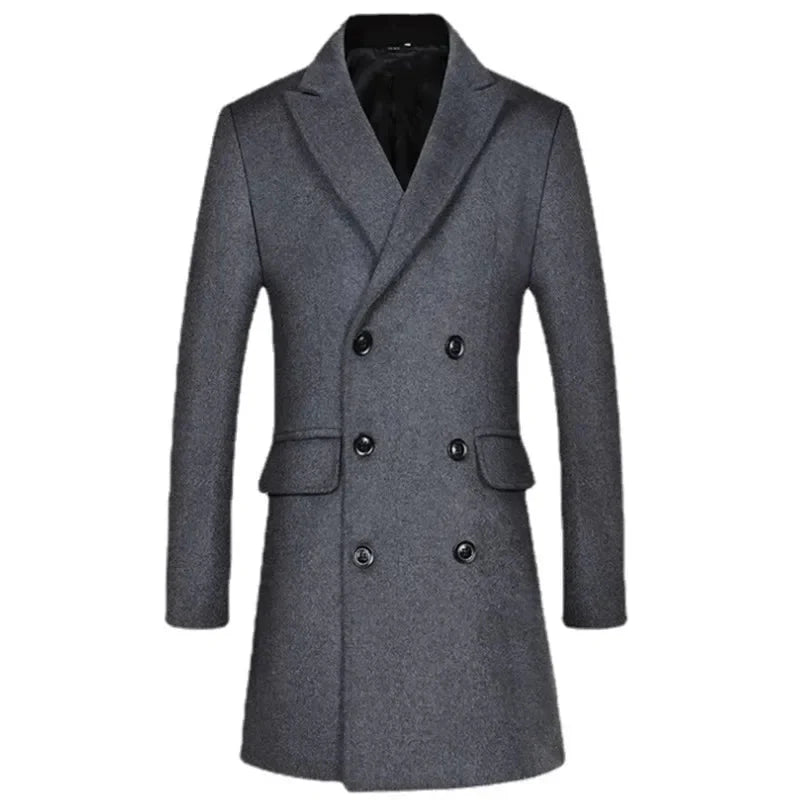 Manteau homme croisé uni, Long manteau homme, Long manteau homme, Manteau homme, Manteau homme, Modèle de thème