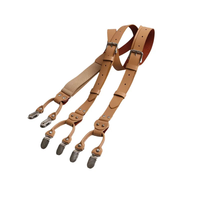 bretelles homme cuir, bretelles élégantes, accessoire homme luxe, bretelles cuir véritable, bretelles classiques