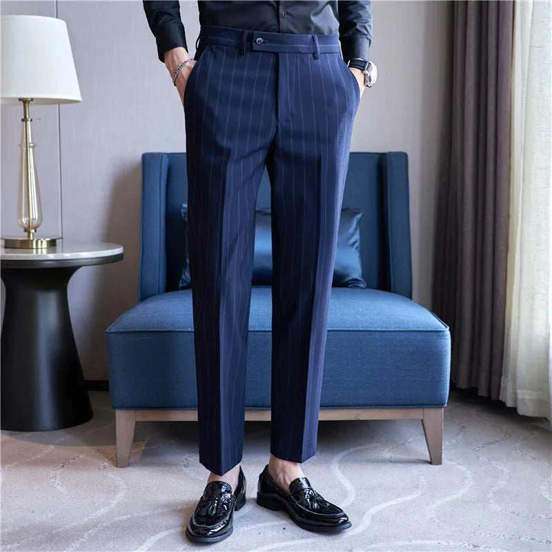 Calça Social Masculina, Calça Alfaiataria Masculina, Calça Alfaiataria Risca de Giz