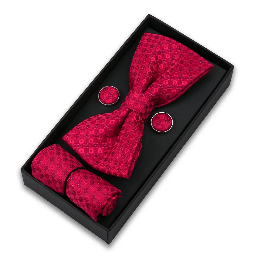 coffret cravate nœud papillon, nœud papillon imprimé, accessoire homme élégant, coffret cadeau masculin, ensemble cravate sophistiqué
