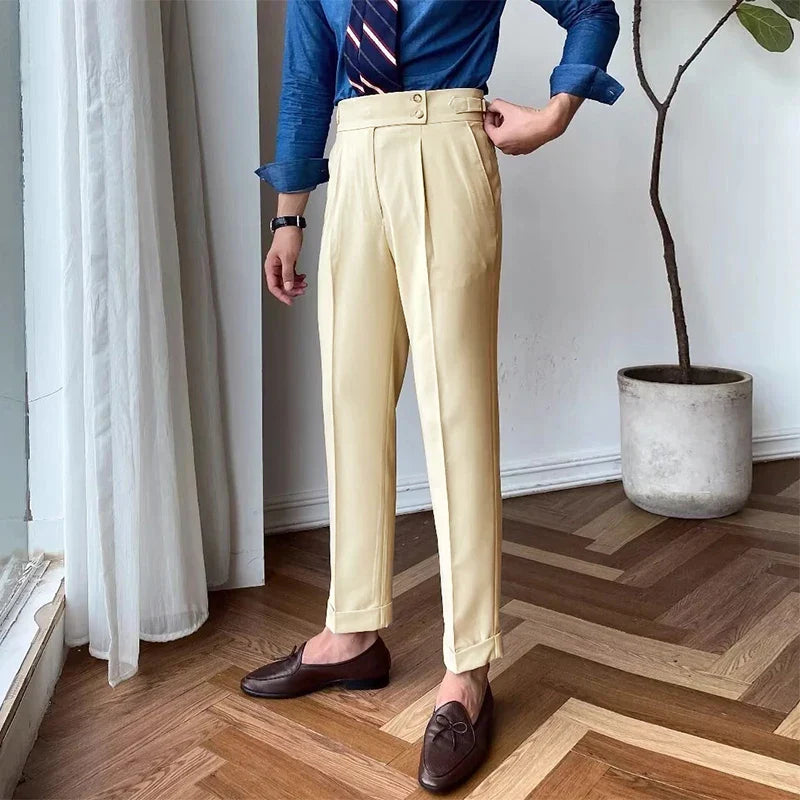 pantalon tailleur italien, pantalon homme élégant, pantalon homme style italien, pantalon habillé homme, pantalon homme premium