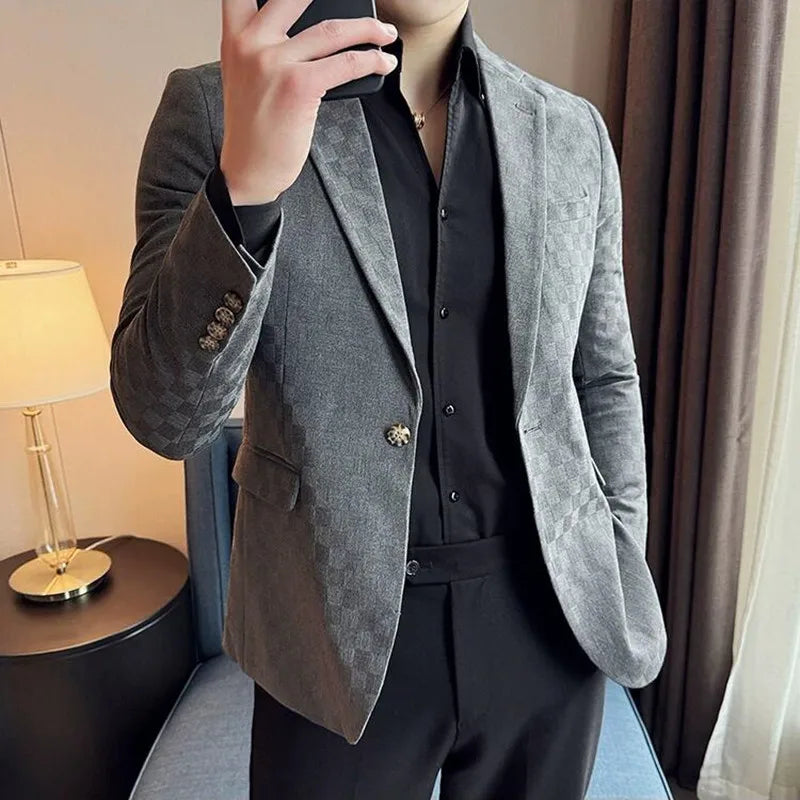 Veste homme à carreaux, Blazer chic décontracté homme, Veste élégante Maximus homme, Blazer formel homme, Mode masculine moderne









