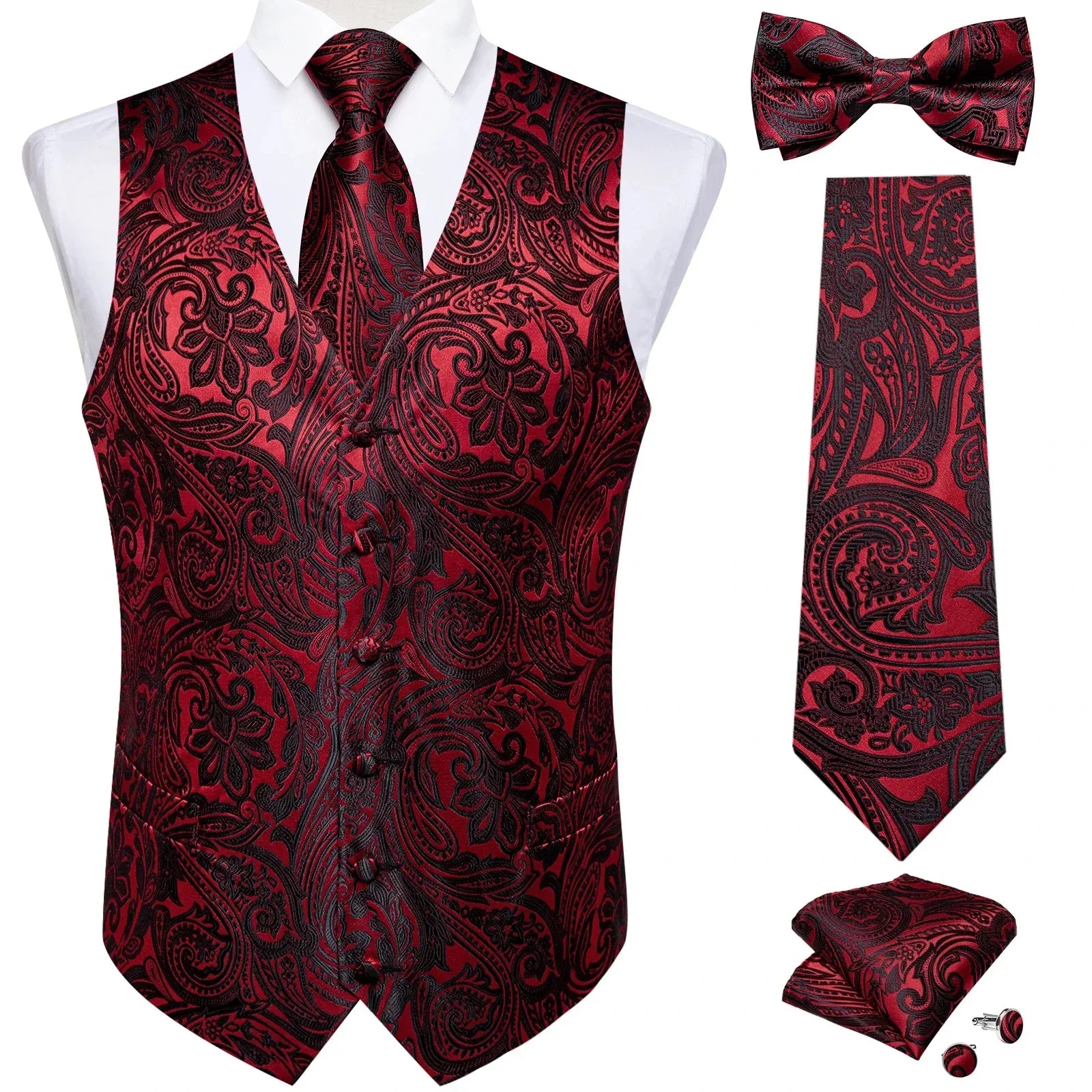 ensemble gilet homme, gilet homme imprimé, gilet costume floral, gilet homme soie, tenue formelle homme