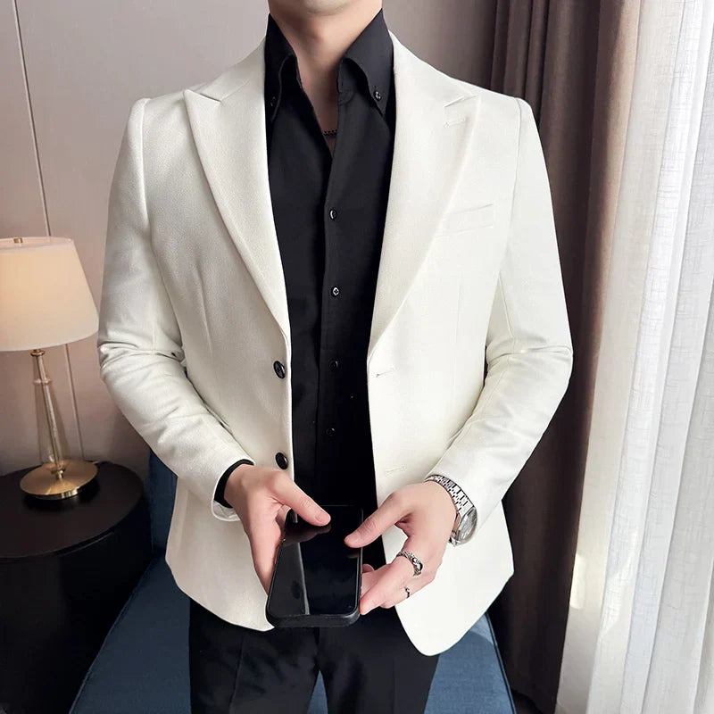 Blazer ajusté pour homme, Blazer homme coupe slim, Blazer homme Maximus, blazer homme, blazer à revers pointu
