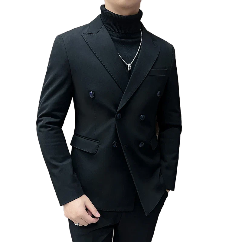 Veste Homme Croisée, Veste Élégante pour Homme, Veste Casual Chic Homme, Veste Professionnelle Homme, Veste Coton Polyester Homme








