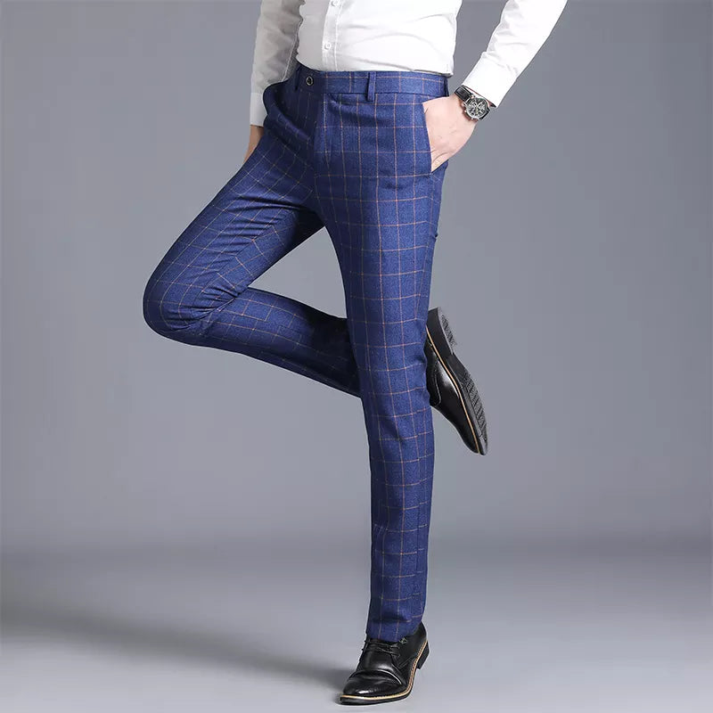 Calça Social Masculina Alfaiataria Xadrez Maximus
