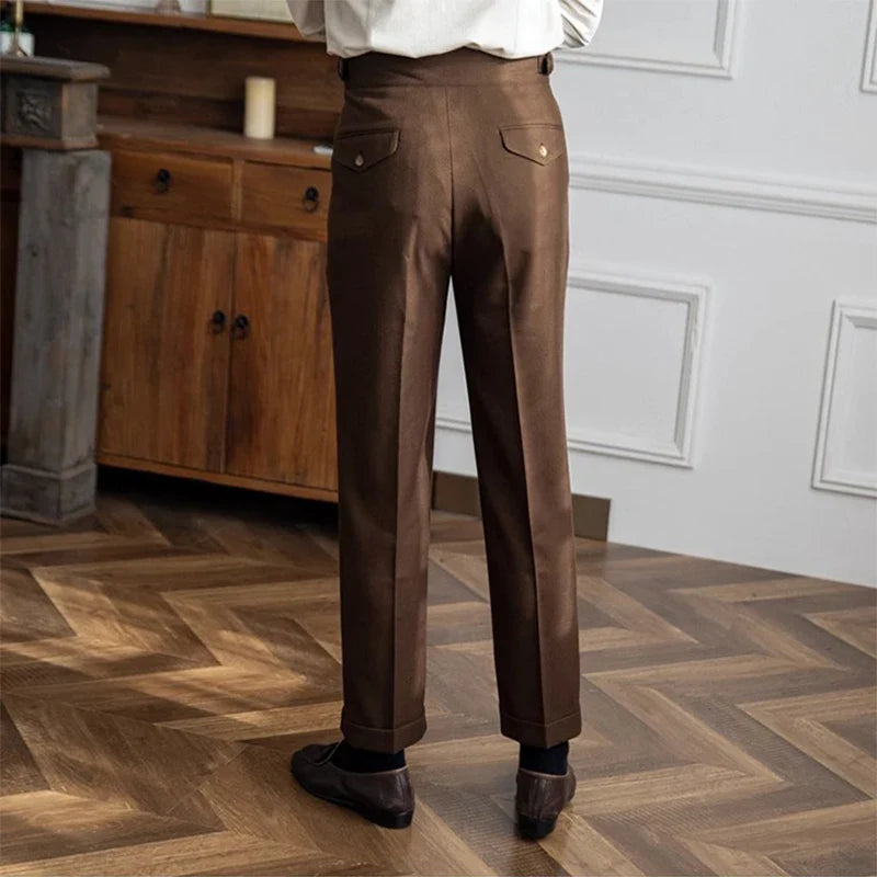 pantalon tailleur homme, pantalon homme élégant, pantalon slim habillé, pantalon homme polyester, pantalon de bureau homme