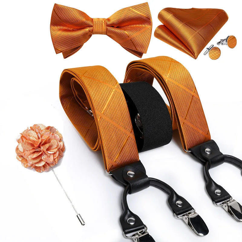 bretelles homme imprimées, ensemble luxe homme, accessoire homme élégant, bretelles soie, coffret cadeau homme
