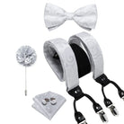 bretelles homme imprimées, ensemble luxe homme, accessoire homme élégant, bretelles soie, coffret cadeau homme