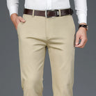 pantalon homme casual chic, pantalon homme habillé, pantalon homme confortable, pantalon homme léger, pantalon homme coton polyester