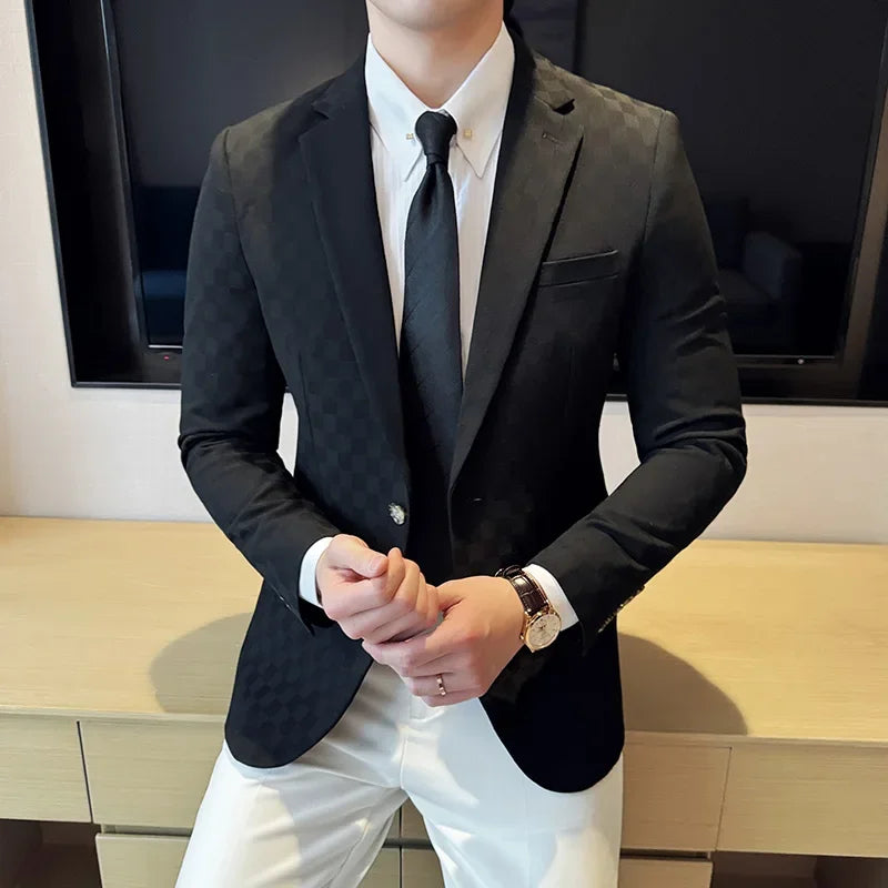 Veste homme à carreaux, Blazer chic décontracté homme, Veste élégante Maximus homme, Blazer formel homme, Mode masculine moderne









