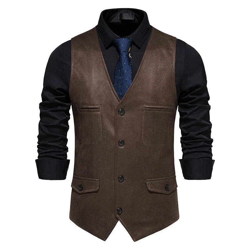 gilet homme vintage, gilet homme rétro, gilet homme élégant, veste sans manches vintage, gilet homme 4 poches








